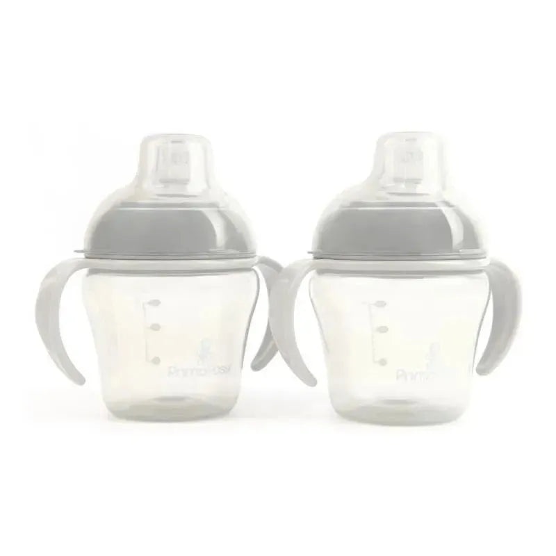 Primo Passi – 2Pk Grey Sippy Cups 4M, 5 Oz