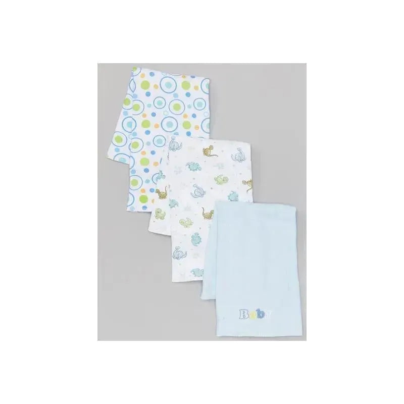 Spasilk Boys Newborn Burp Cloths, Blue 3-Pack