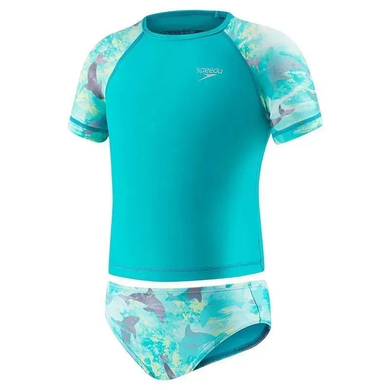 Speedo – Begin to Swim Rashguard 2Pc Set, New Turquoise