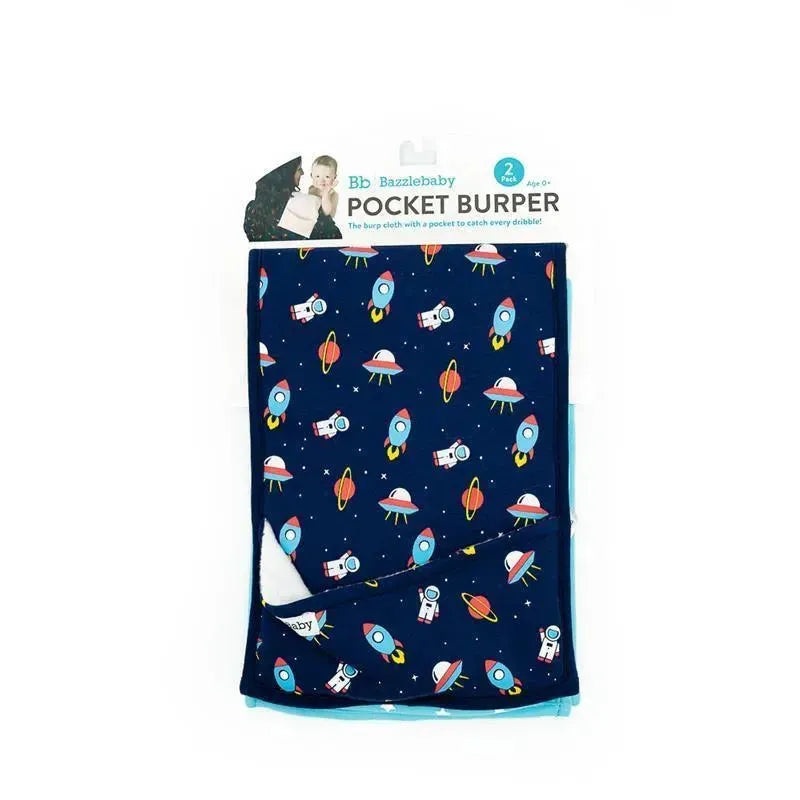 Bazzle Baby Blast Off Burp Cloths Baby Boy With Pocket