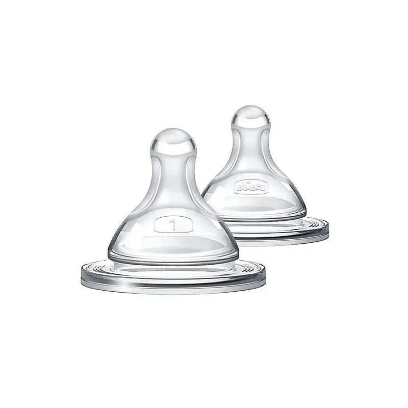 Chicco – 2Pk Duo Baby Bottle Nipple Stage 1 Slow Flow, 0M+