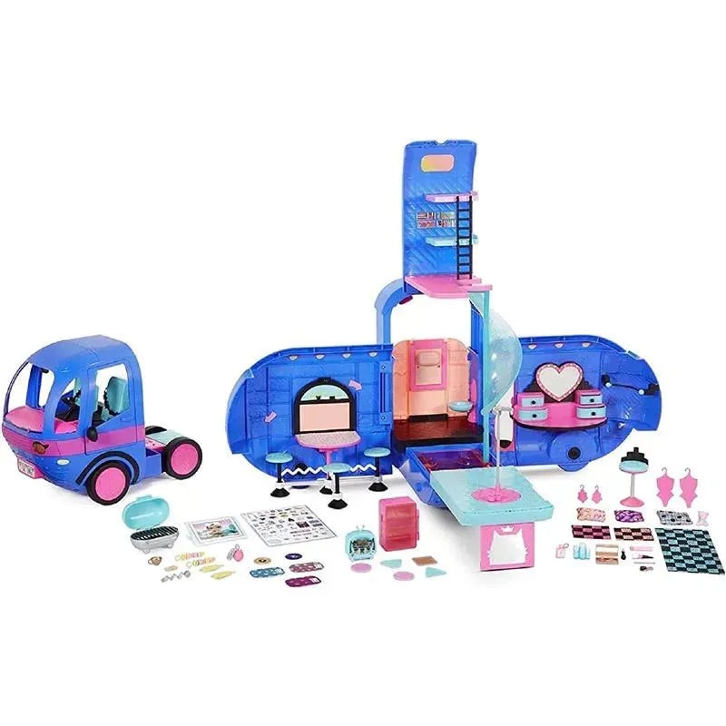 Kidfocus – LOL Surprise OMG 4-in-1 Glamper Fashion Camper with 55+ Surprises, Electric Blue