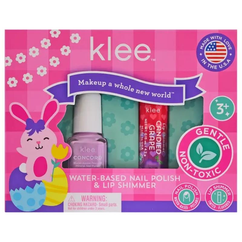 Klee Naturals – Easter Nail Polish Lip Shimmer Set Skipping Purple