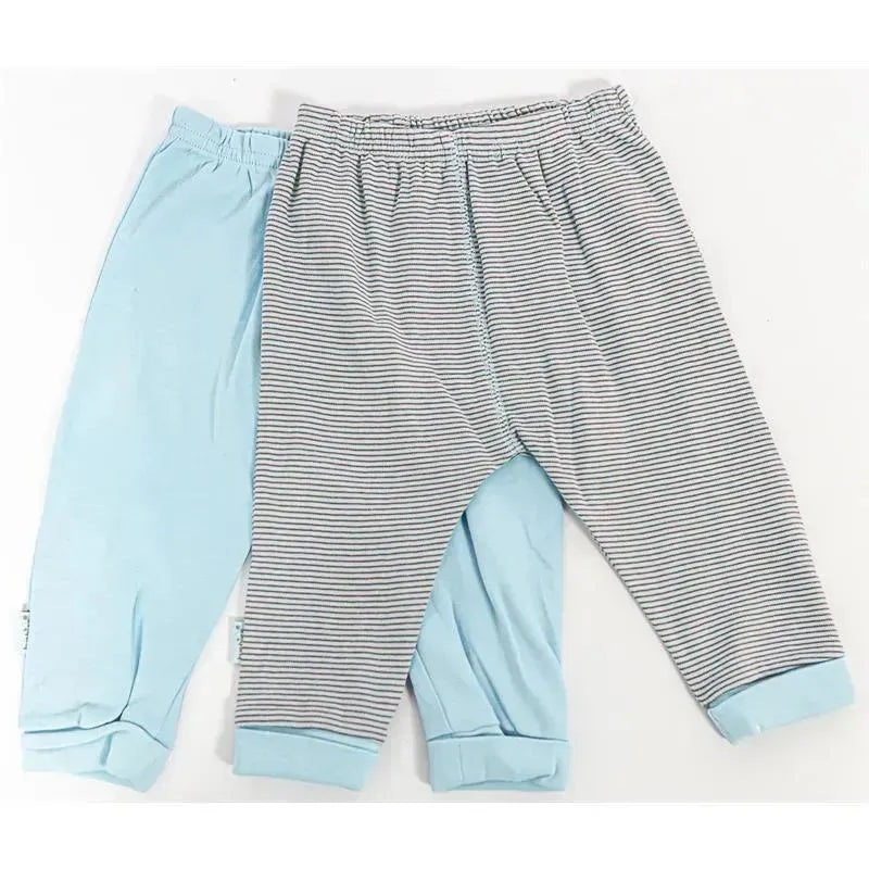 Kushies Grey & Blue Baby Boy Pants 2Pc Set