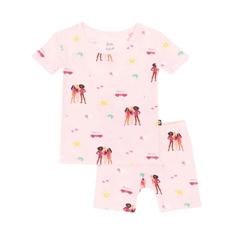 Kyte Baby – Baby Girl Short Sleeve Pajamas In Barbie Beach