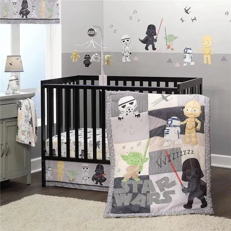 Lambs & Ivy – Classic 3Pk Baby Crib Bedding Set, Yoda/Darth Vader