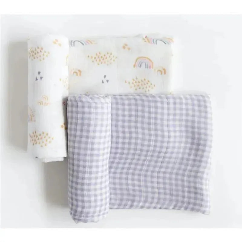 Little Unicorn – 2Pk Deluxe Muslin Swaddle, Rainbow Gingham