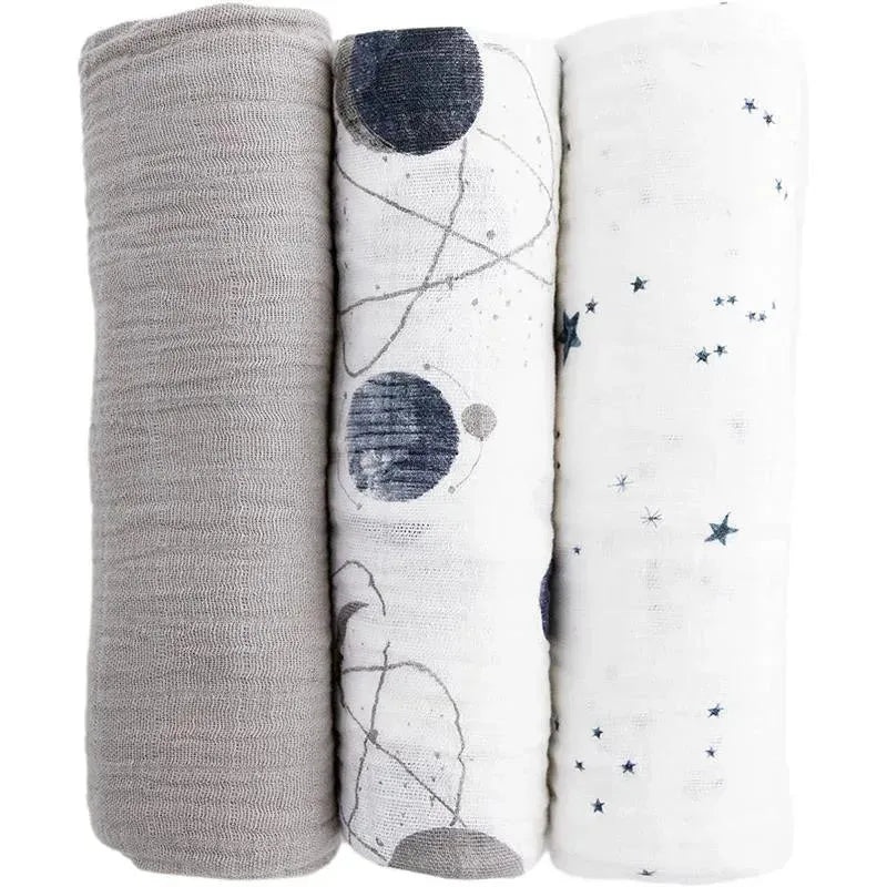 Little Unicorn – 3Pk Cotton Muslin Swaddle, Planetary 2