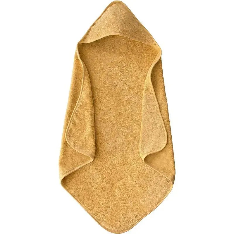 Mushie – Organic Cotton Baby Hooded Towel, Fall Yellow