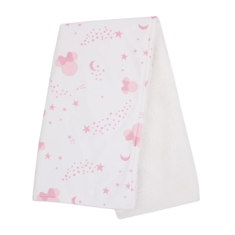 Nojo – Disney Minnie Mouse Twinkle Twinkle Minnie Pink And White Super Soft Baby Blanket