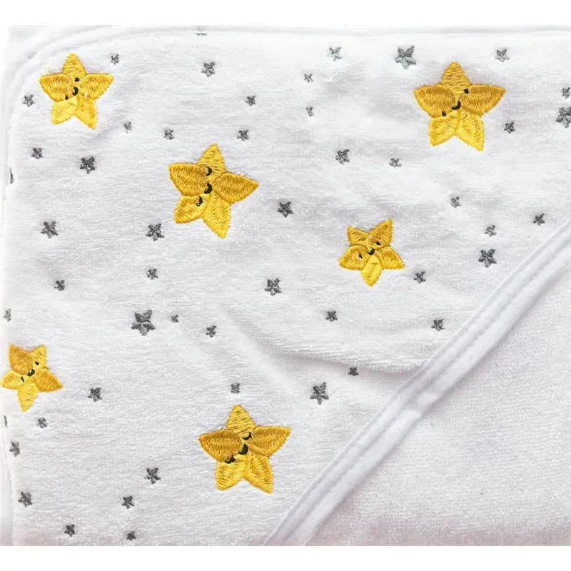 Primo Passi – Terry Hooded Baby Towel With Apron, White