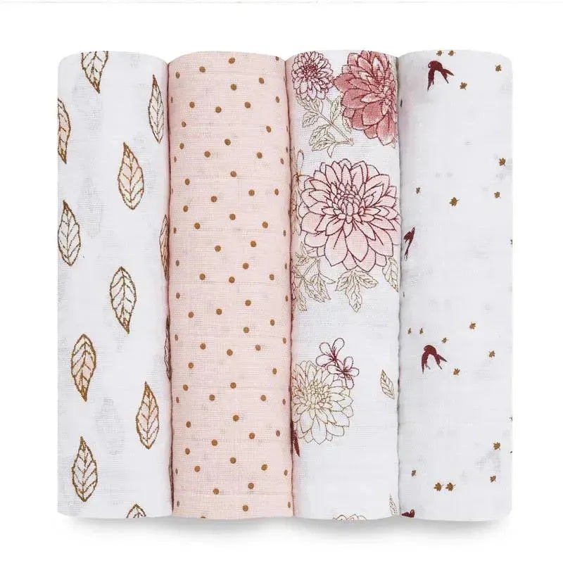 Aden + Anais 4-pack Dahlia Muslin Swaddle Blankets