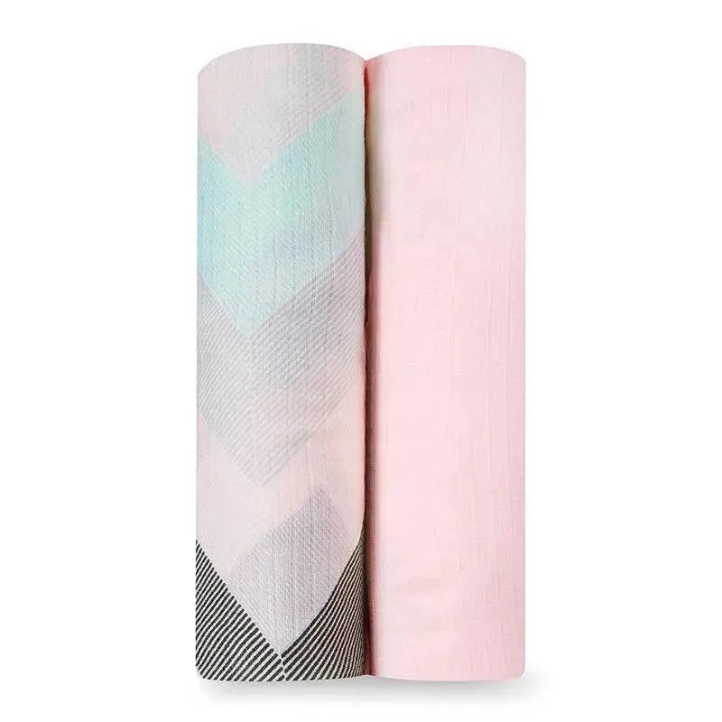Aden + Anais Silky Soft Swaddles Ziggy Pink 2-Pack