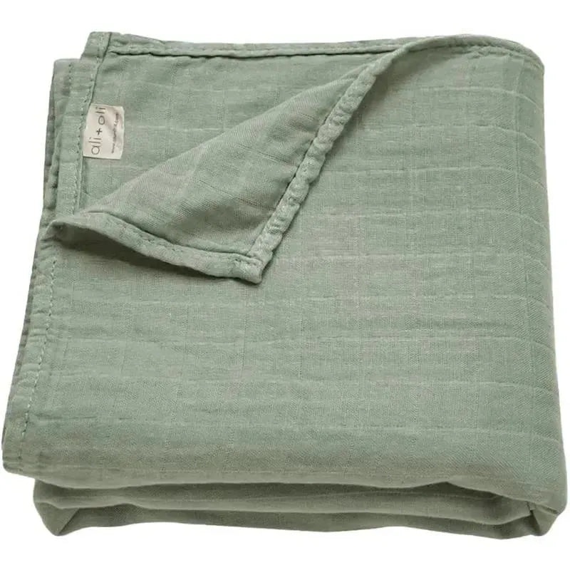 Ali + Oli Muslin Swaddle Blanket (Apple)