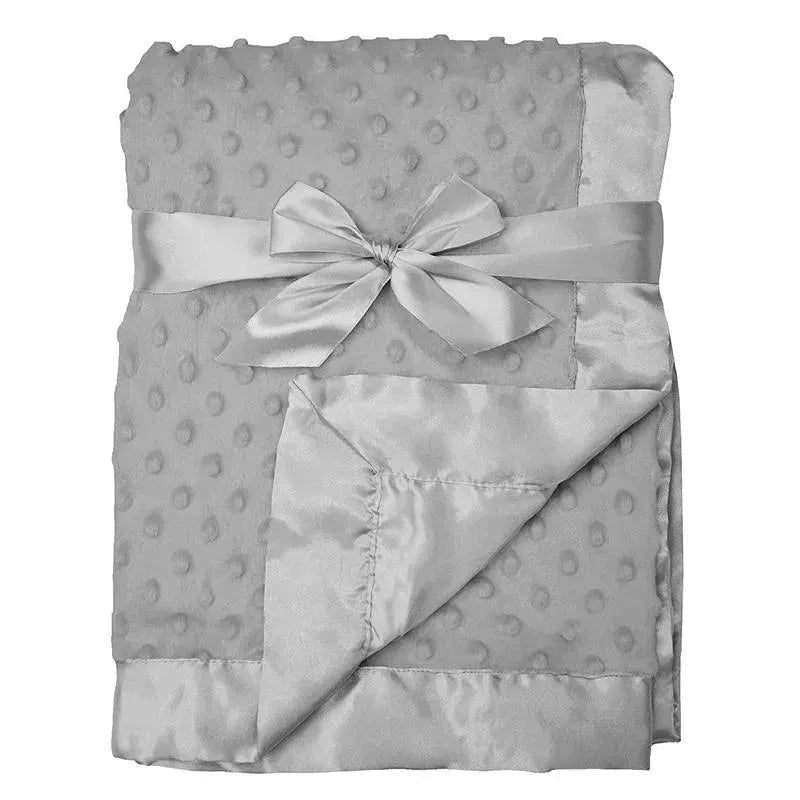 American Baby – Heavenly Soft Chenille Minky Dot Receiving Blanket, Grey