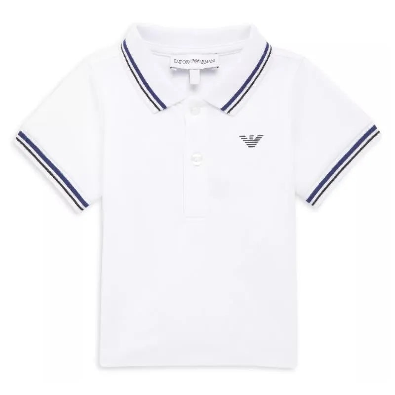 Armani Baby – Boy Essential Short Sleeve Polo, White