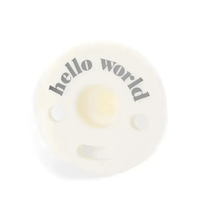 Bella Tunno – Hello World Pacifier, White