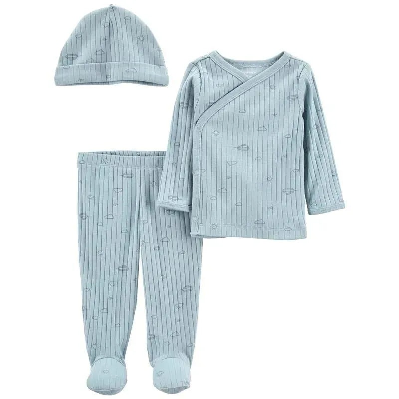 Carters – Baby Boy 3Pk Side-Snap Top & Pant Set, Blue
