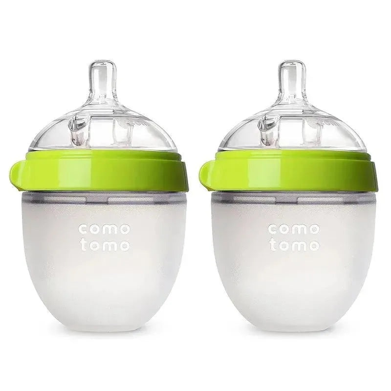 Comotomo – 2Pk Natural Feel Baby Bottle, Green (5Oz)