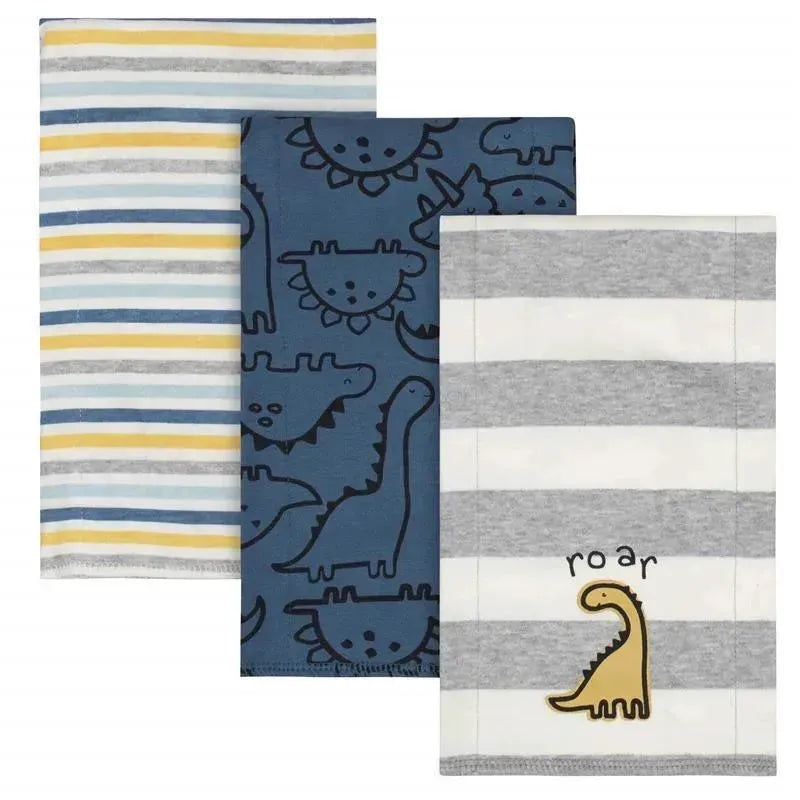 Gerber – 3Pk Knit Burpcloths Boy One Size, Dino