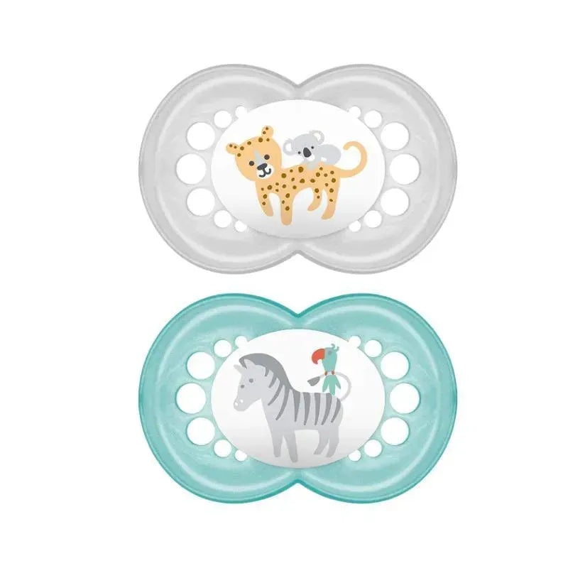 Mam Animals Pacifier 2Ct 6+ M Unisex