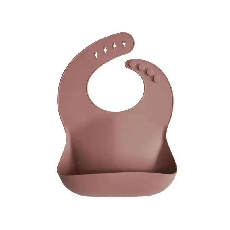 Mushie – Silicone Baby Bib – Woodchuck
