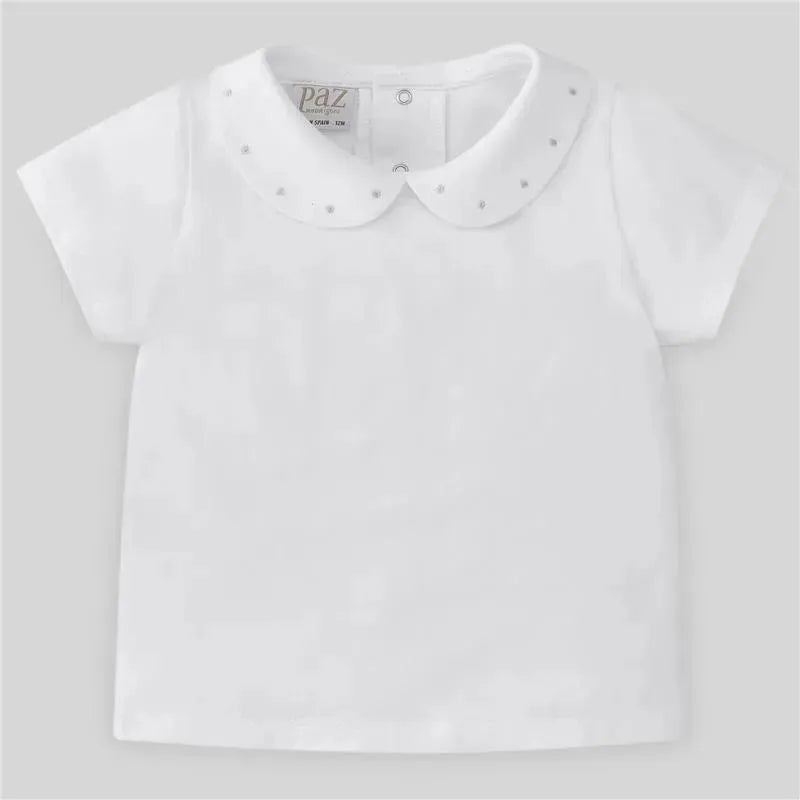Paz Rodriguez – Baby Boy Knit T-Shirt Confort V22, White