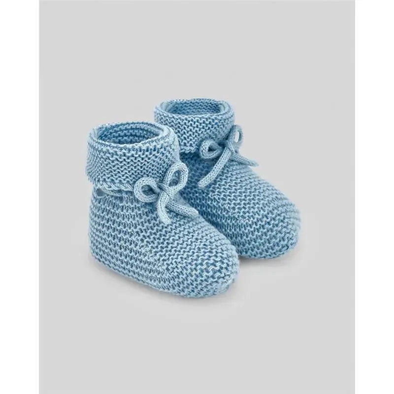 Paz Rodriguez – Baby Knit Newborn Booties, Blue Indigo