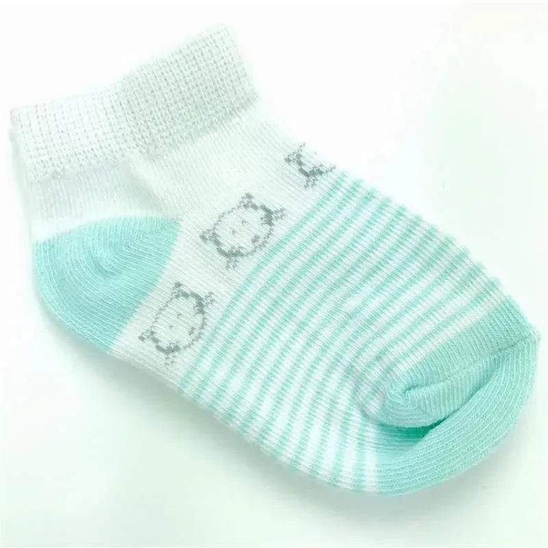 Piero Liventi Animal Green Stripes Baby Socks